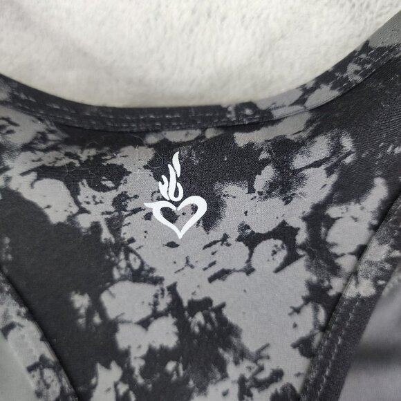 Womens Torrid Active Happy Camper Sports Bra Low Impact Black & Gray Print 1 - Picture 12 of 13